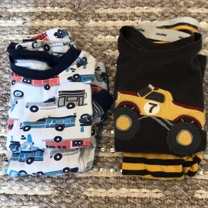 2 Sets Boys 2T Truck Pajamas, Gap & Carter’s